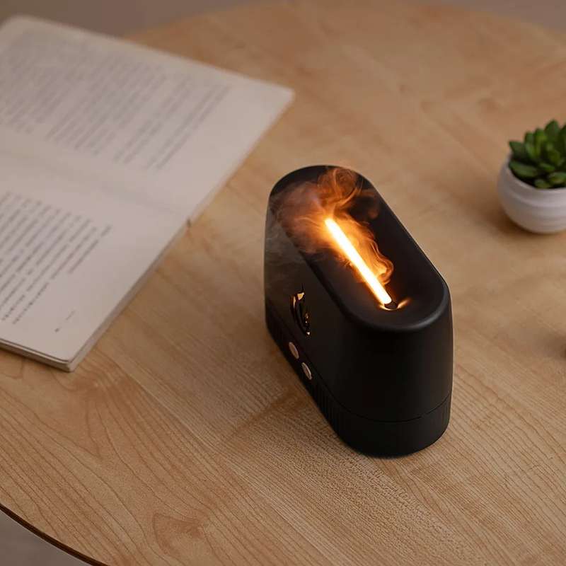 Crystal Salt Stone Flame Aroma Diffuser