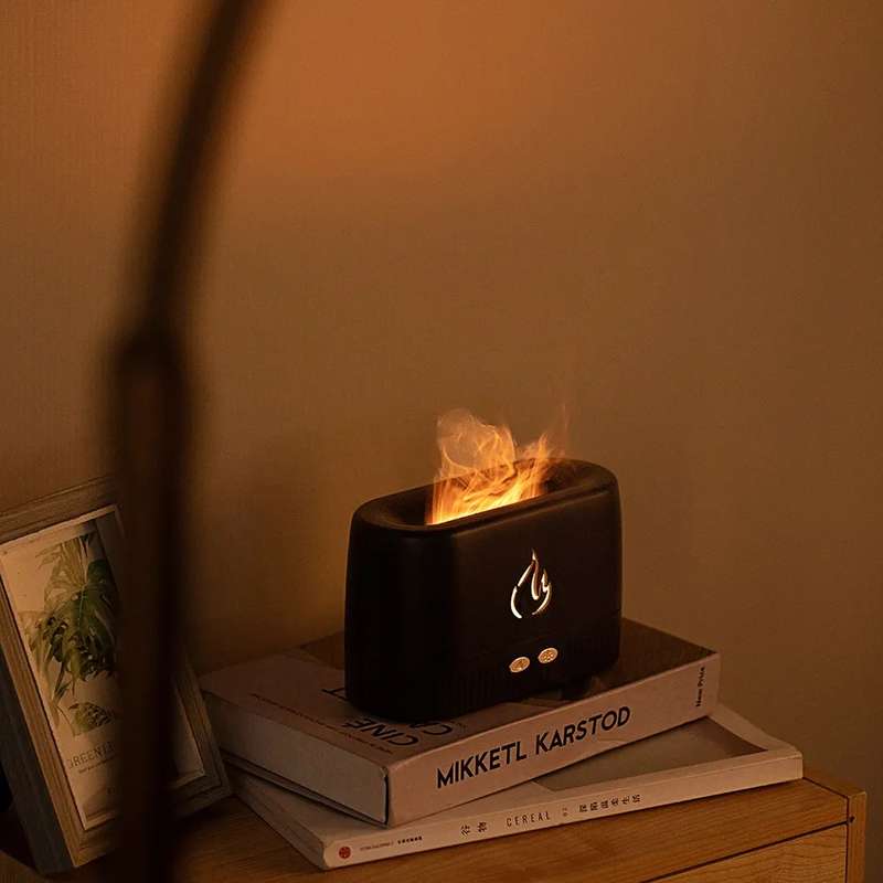 Crystal Salt Stone Flame Aroma Diffuser