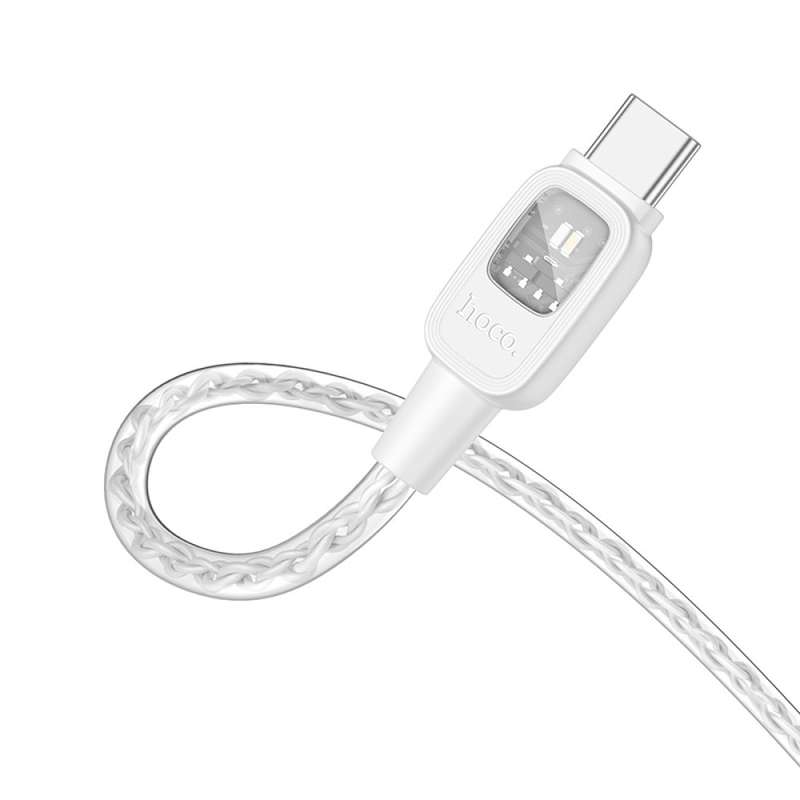 Hoco U124 Stone Silicone Intelligent Power-Off USB To Type-C Cable 3A 1.2m