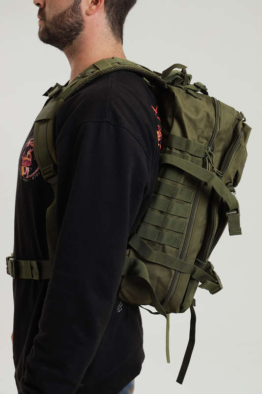 Senza 45L Heavy Duty Military Tactical Army Backpack With Multiple Compartments Camo Print