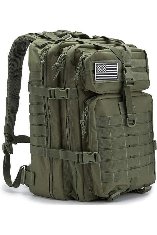 Senza 45L Heavy Duty Military Tactical Army Backpack With Multiple Compartments