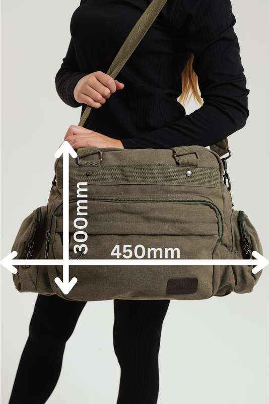 Senza Large Capacity Canvas Shoulder Weekend Travel Luggage Handbag Duffle Bag