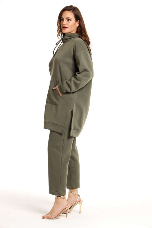 Skylar Hooded Fleece Lined Oversized 2 Piece Tracksuit Set