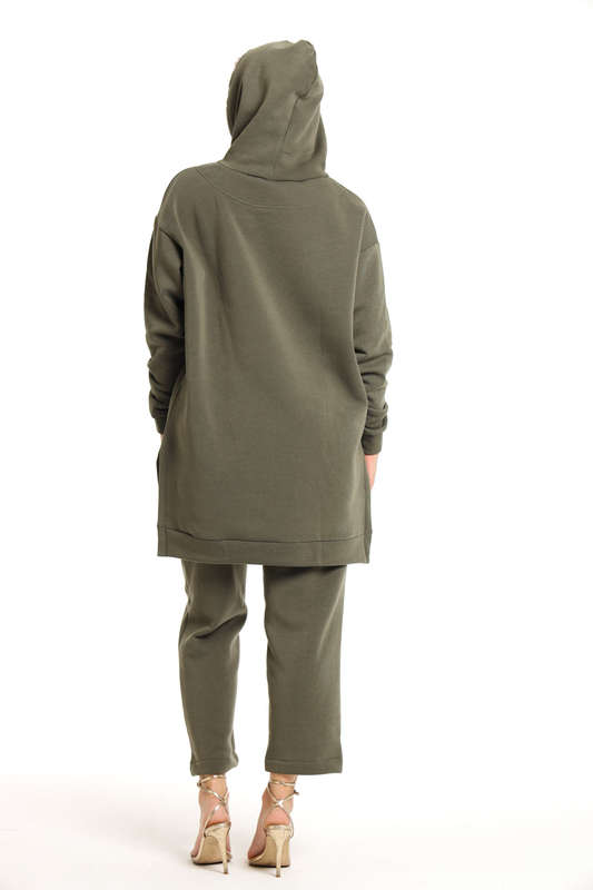 Skylar Hooded Fleece Lined Oversized 2 Piece Tracksuit Set
