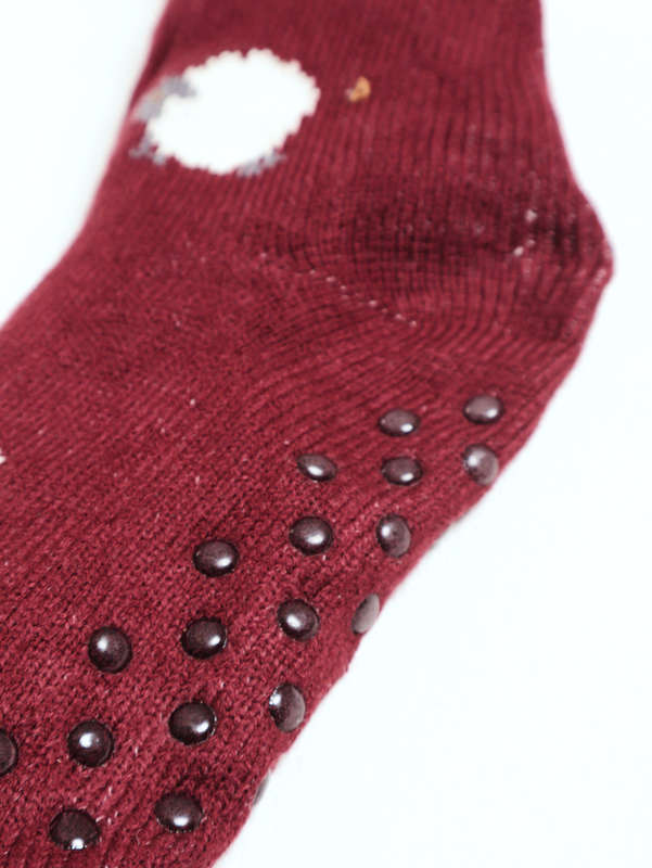 Fuzzy Novelty Thermal Lined Thick Rubber Grip Slipper Socks Unisex