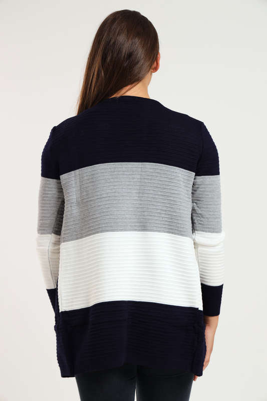Kori Striped Long Sleeve Cardigan Jersey