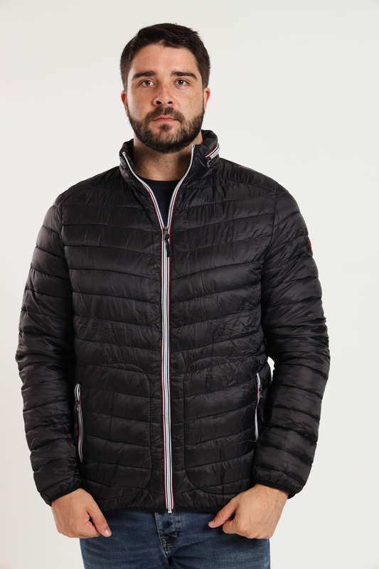 Mens Concealed Hooded Puffer Jacket With Easy Carry Bag