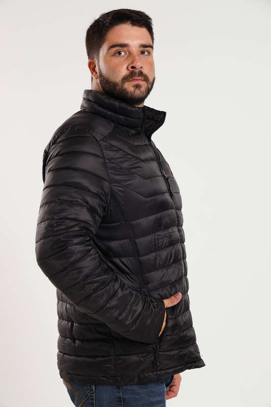 Mens Lightweight Puffer Jacket With Easy Carry Bag