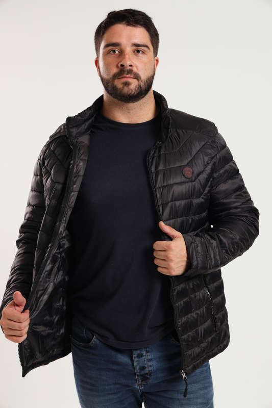 Mens Lightweight Puffer Jacket With Easy Carry Bag