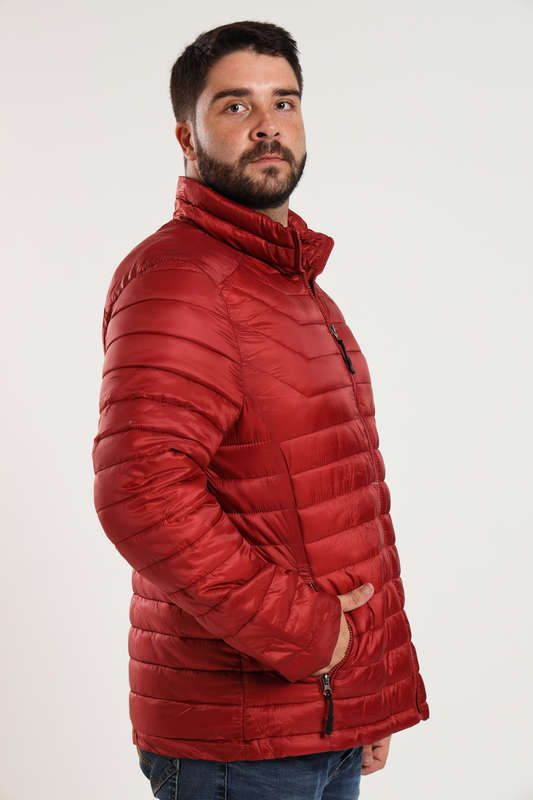 Mens Lightweight Puffer Jacket With Easy Carry Bag