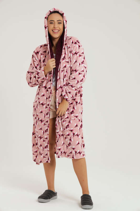 Plush Hooded Luxury Winter Gown