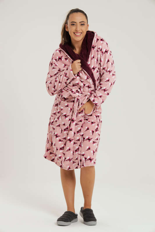 Plush Hooded Luxury Winter Gown