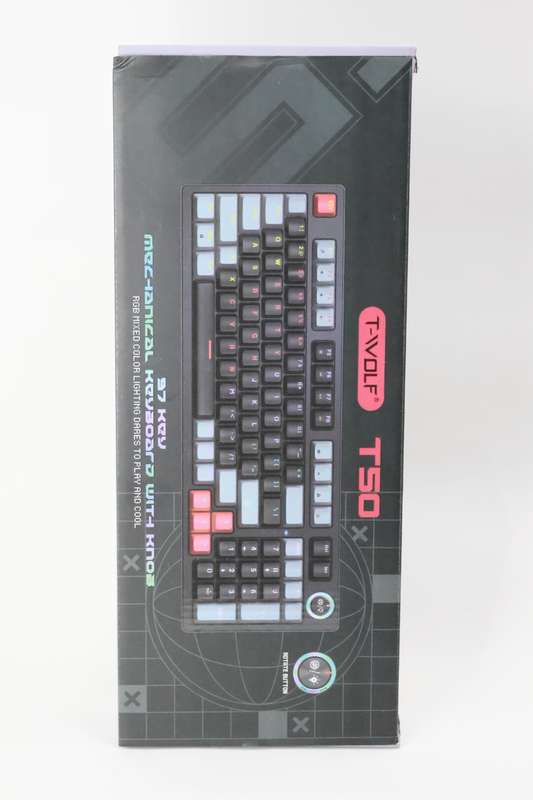 RGB Mixed Color Lighting with 97 Key Mechanical Keyboard with Knob