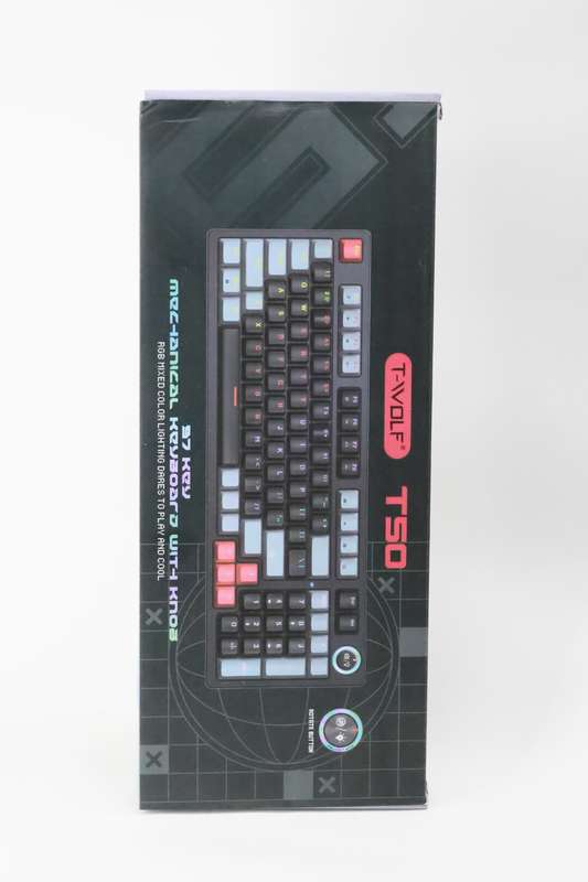 RGB Mixed Color Lighting with 97 Key Mechanical Keyboard with Knob