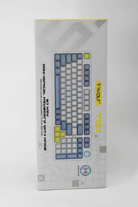 RGB Mixed Color Lighting with 97 Key Mechanical Keyboard with Knob