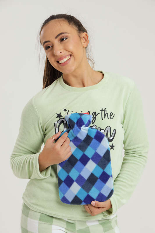 Senza 2L Hot Water Bottle With Fleece Cover