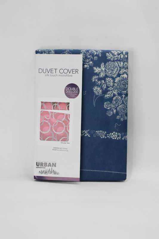 Urban Silk Touch Microfiber Duvet Cover 3 Piece Set DBL BED 200cm X 200cm
