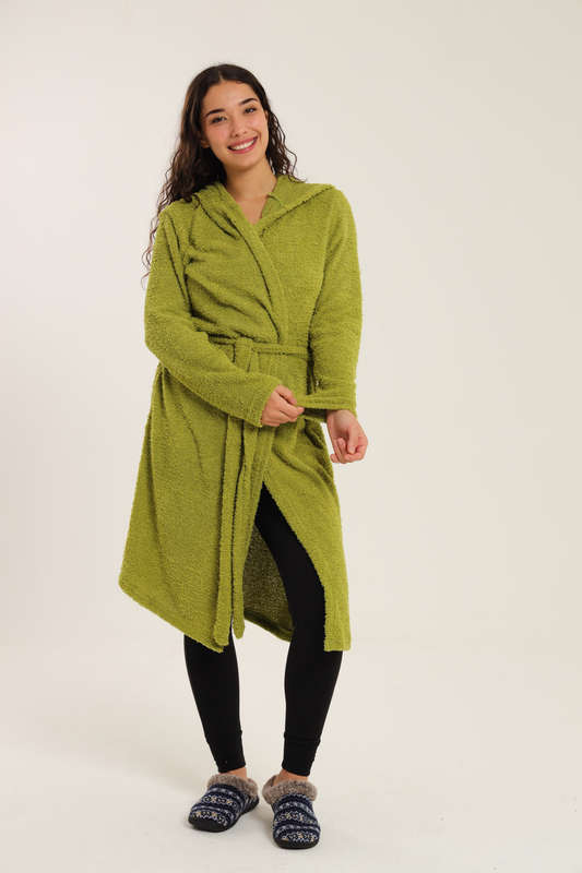 Blake Cozy Huggle Lightweight Hooded Winter Belted Gown