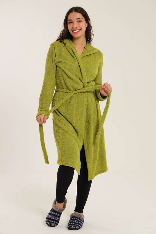 Blake Cozy Huggle Lightweight Hooded Winter Belted Gown