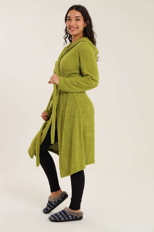 Blake Cozy Huggle Lightweight Hooded Winter Belted Gown