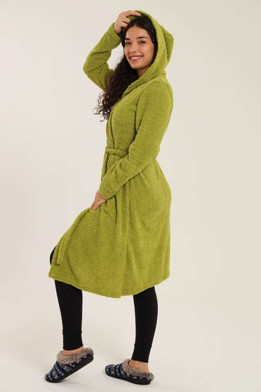 Blake Cozy Huggle Lightweight Hooded Winter Belted Gown