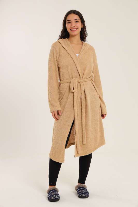 Blake Cozy Huggle Lightweight Hooded Winter Belted Gown