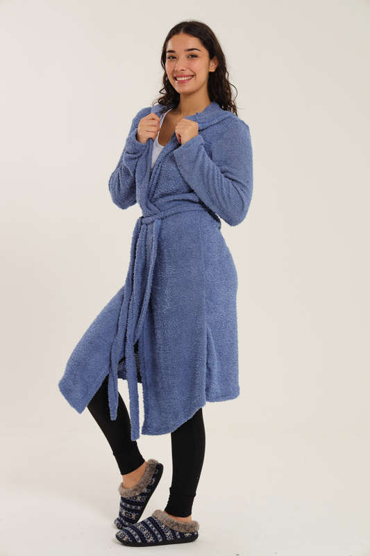 Blake Cozy Huggle Lightweight Hooded Winter Belted Gown