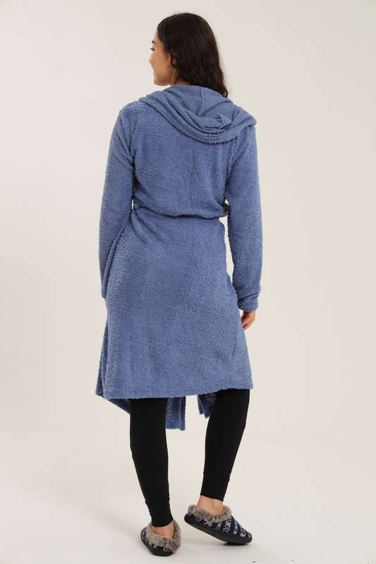 Blake Cozy Huggle Lightweight Hooded Winter Belted Gown