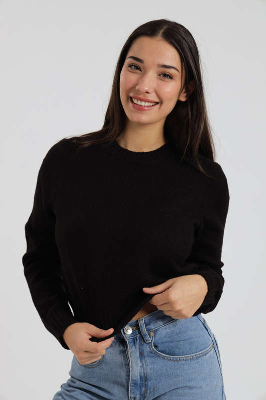 Dara Ladies Crew Neck Long Sleeve Bunny Sweater Jersey