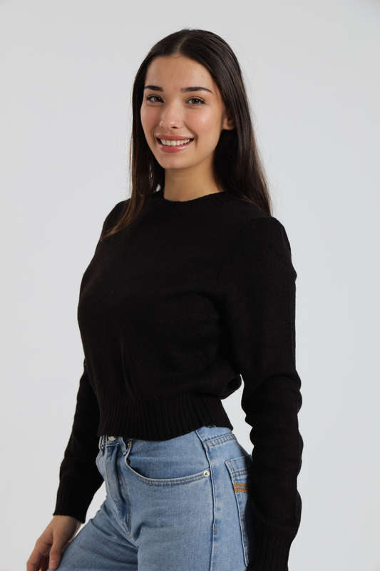 Dara Ladies Crew Neck Long Sleeve Bunny Sweater Jersey