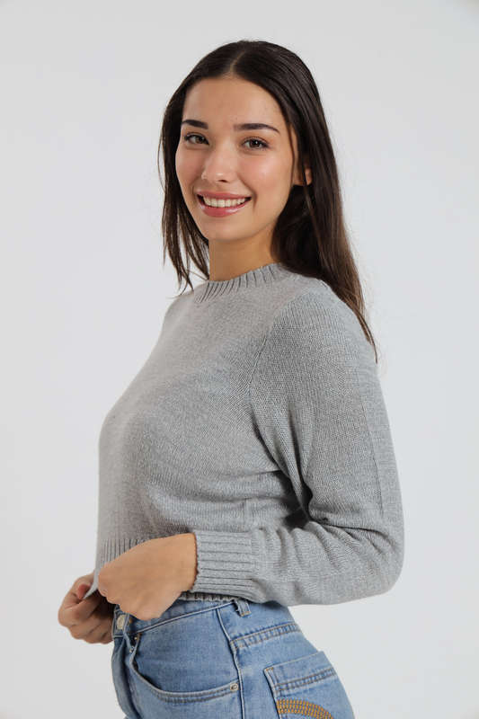 Dara Ladies Crew Neck Long Sleeve Bunny Sweater Jersey
