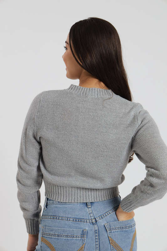 Dara Ladies Crew Neck Long Sleeve Bunny Sweater Jersey