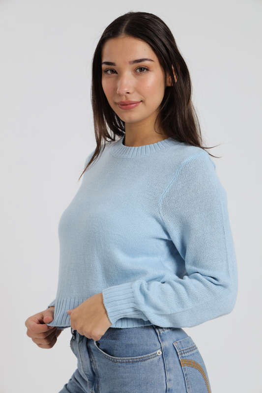 Dara Ladies Crew Neck Long Sleeve Bunny Sweater Jersey