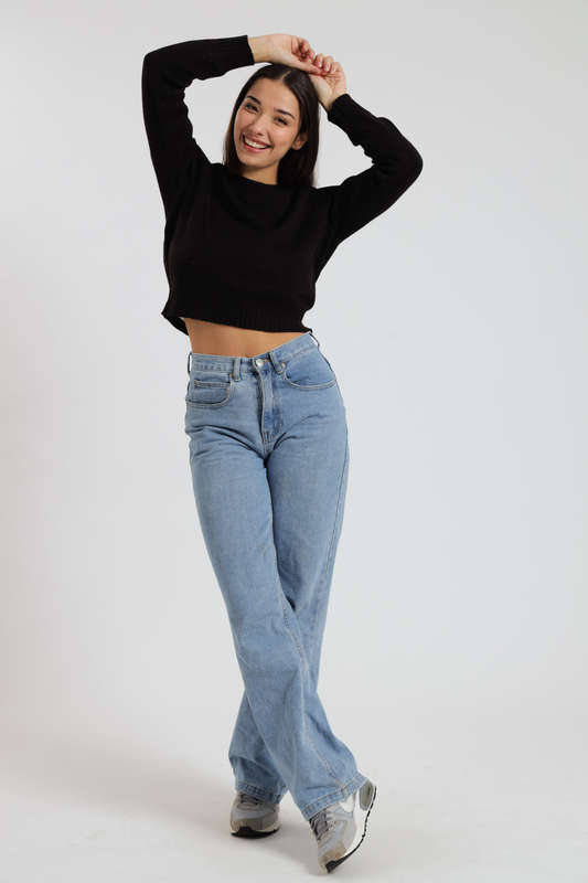 Dara Ladies Crew Neck Long Sleeve Bunny Sweater Jersey