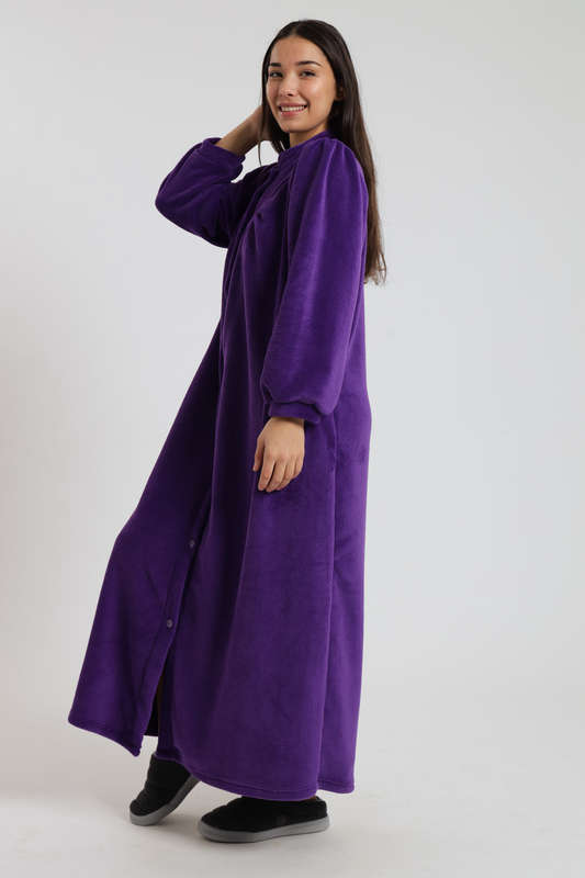 Huggle Ultra Plush Button Down Long Winter Gown