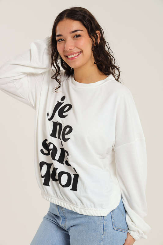 Je ne sais quoi Pullover Unbrushed Fleece Sweater