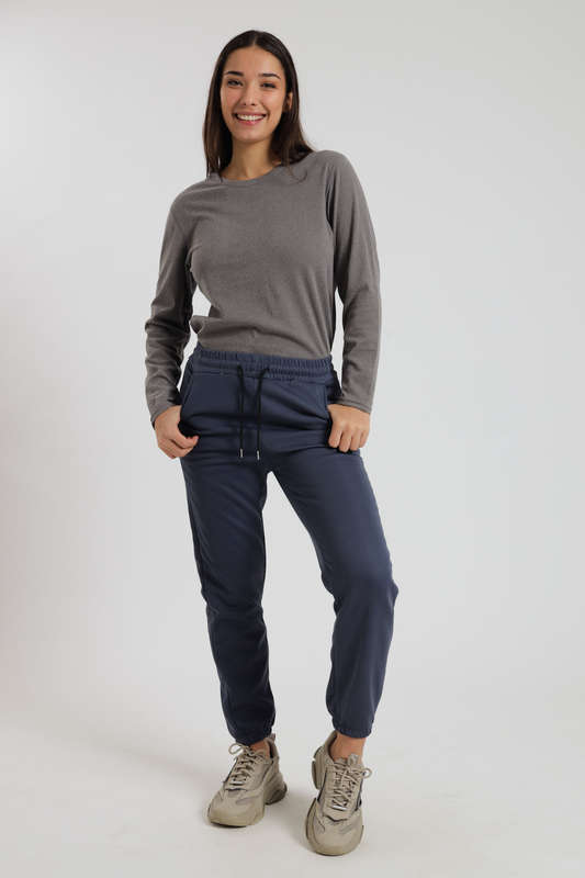 Ladies Fleece Lined Winter Track Pants With Pockets