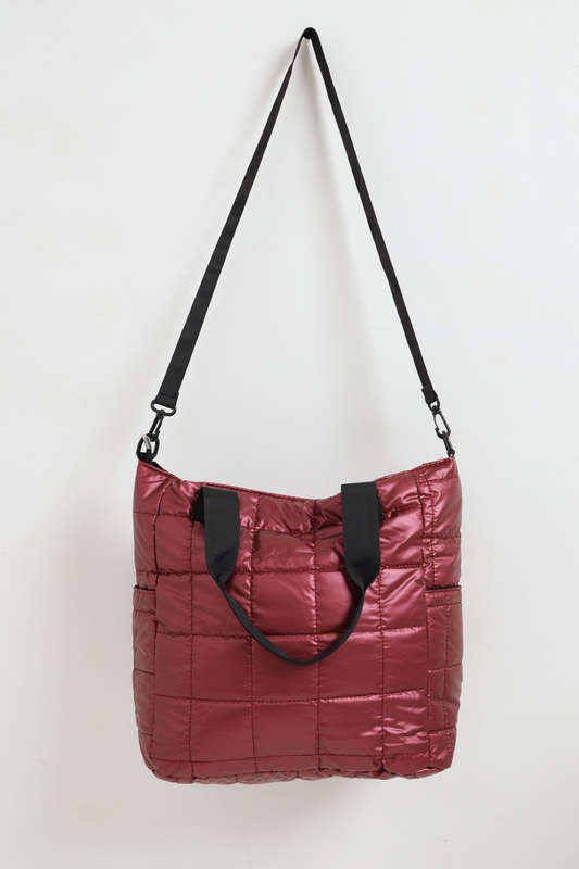 Ladies Ruffle Truffle Puffer Handbag Tote Bag