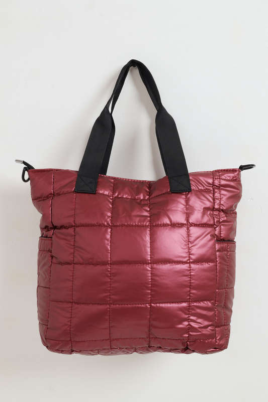 Ladies Ruffle Truffle Puffer Handbag Tote Bag