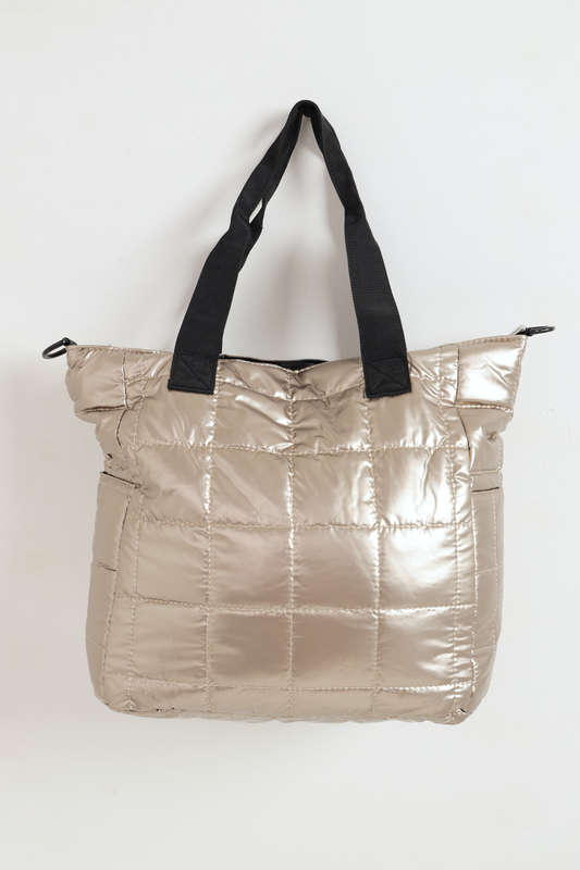 Ladies Ruffle Truffle Puffer Handbag Tote Bag