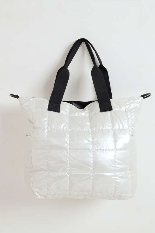 Ladies Ruffle Truffle Puffer Handbag Tote Bag