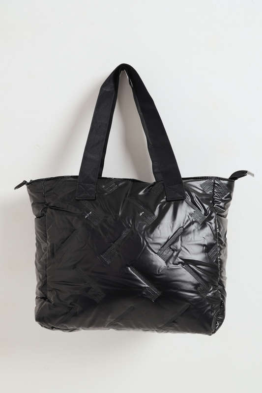 Ladies Ruffle Truffle Puffer Handbag Tote Bag