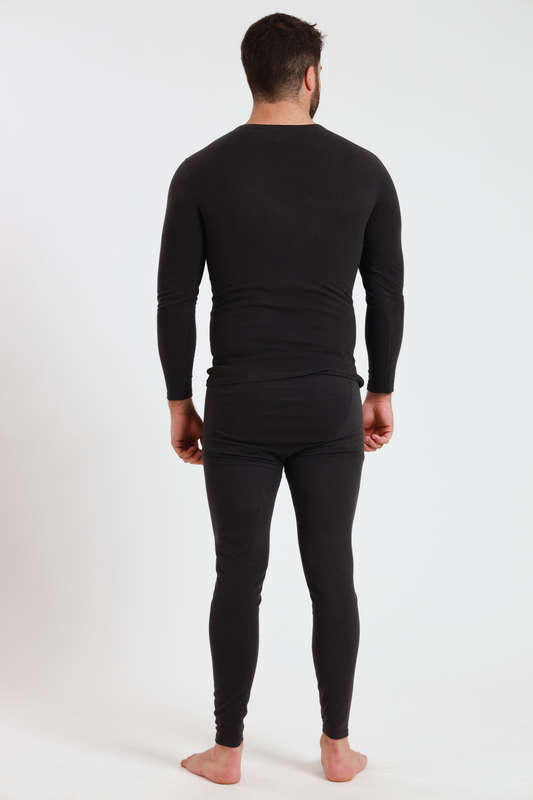 Mens 2 Piece Fleece Lined Long Johns Stretchy Winter Thermal Set