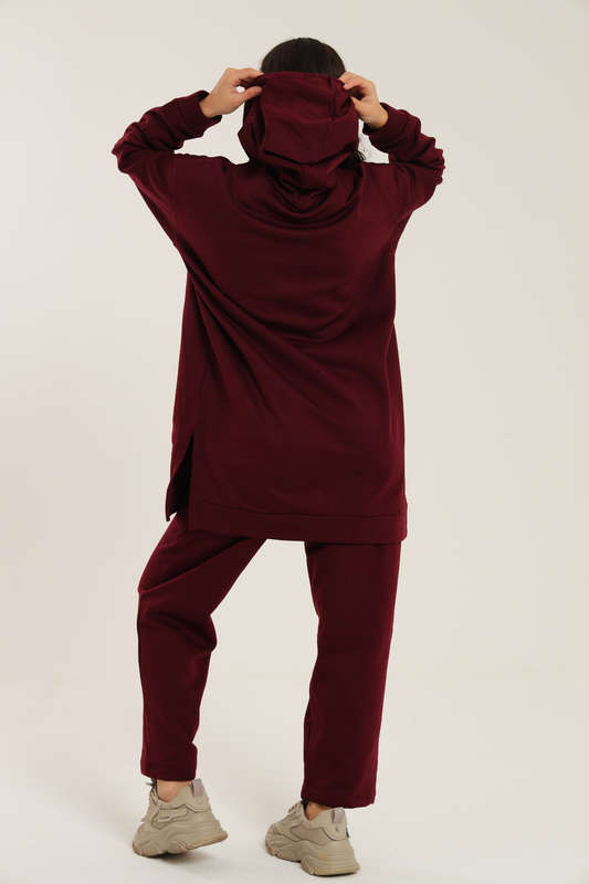 Skylar Hooded Fleece Lined Oversized 2 Piece Tracksuit Set