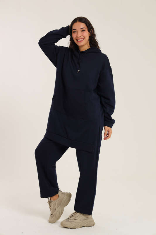 Skylar Hooded Fleece Lined Oversized 2 Piece Tracksuit Set