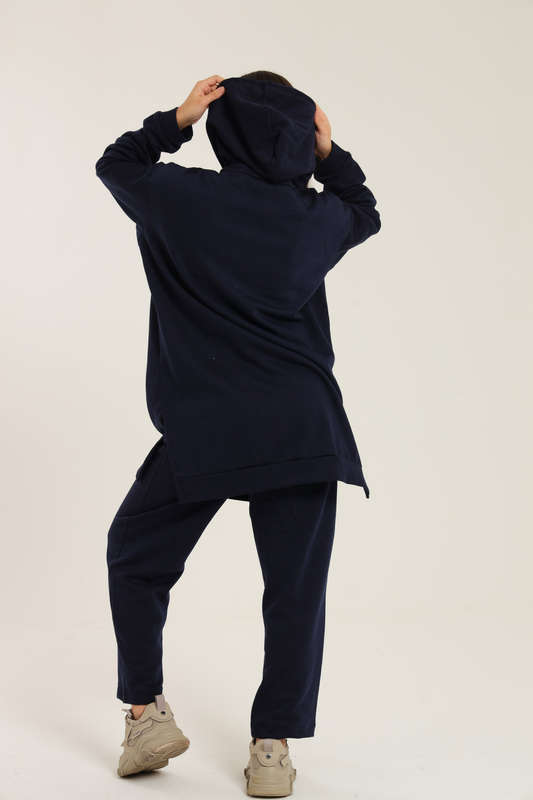 Skylar Hooded Fleece Lined Oversized 2 Piece Tracksuit Set