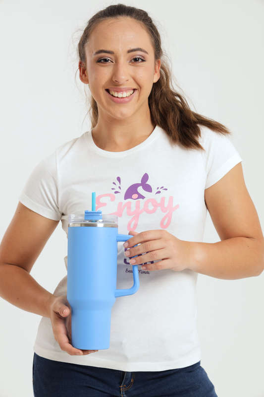 1200ml Thermos Vacuum Double Wall Stainless Steel Travel Flask Cup With Handle