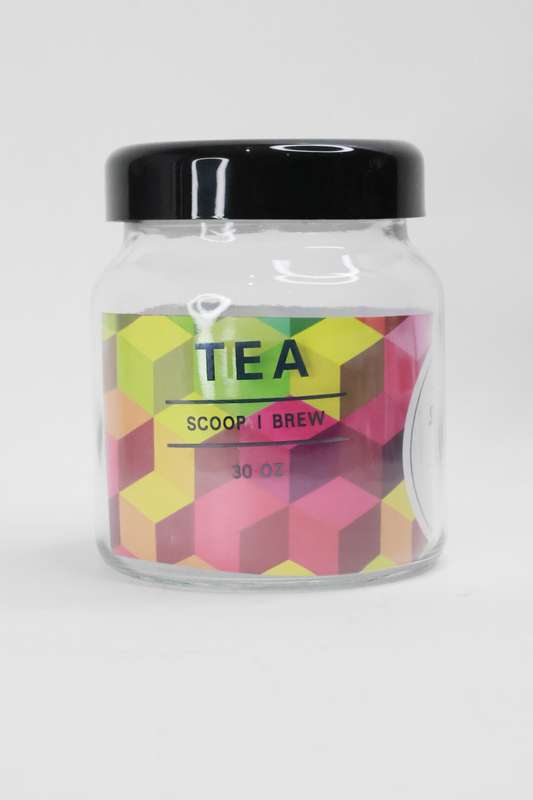 3 Pack Large Airtight Glass Storage Jars For Tea, Coffee &amp; Sugar 850ml