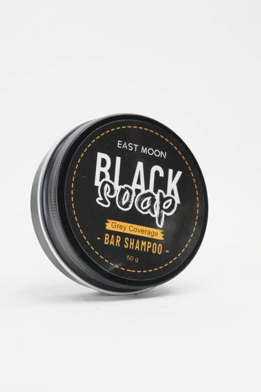 Black Soap for Gray Hair, Gray Coverage Soap, Hair Darkening Compressed Soap Bar 50g