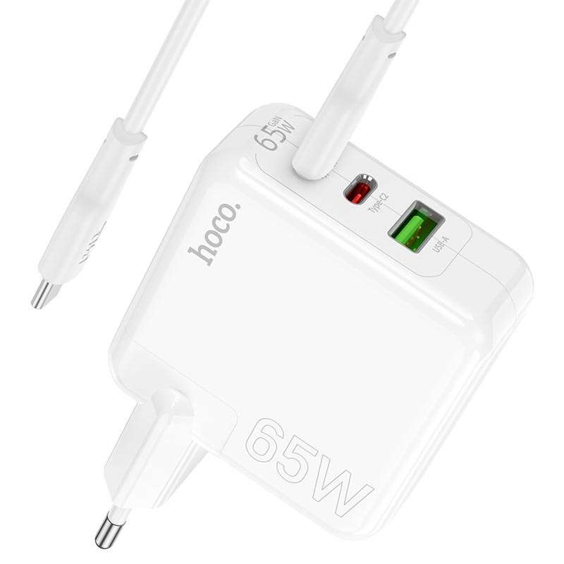 HOCO C115A 3 Port Wall Charger Header  PD65W + QC3.0 Type-C Cable Set